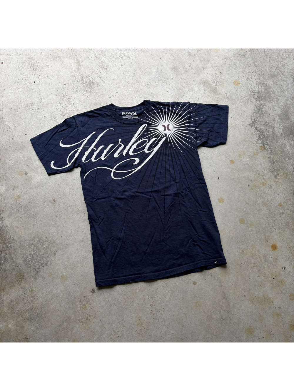 Hurley Regular Fit Medium Navy Blue Graphic T-Shirt